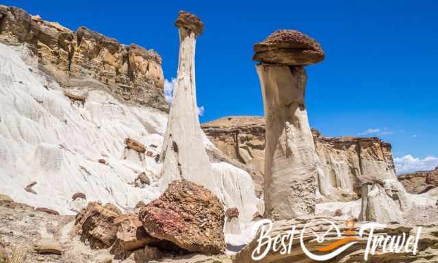 The third group of the Wahweap Hoodoos and White Ghost