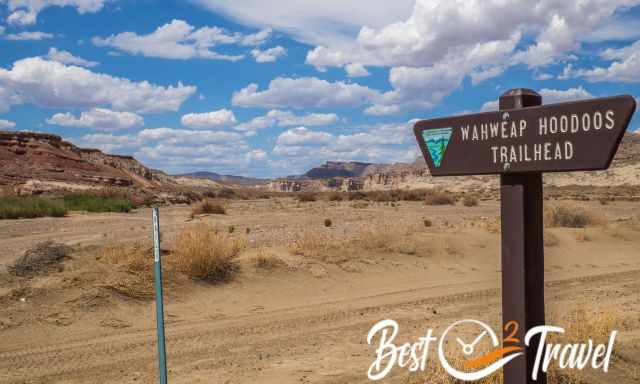 The trailhead sign