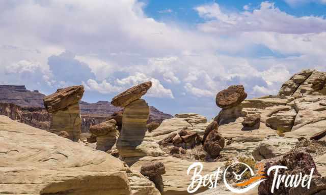 Clouds are building up at the Wahweap Hoodoos