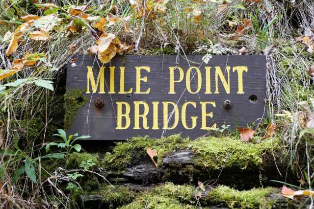 Mile Point Sign in Watkins Glen