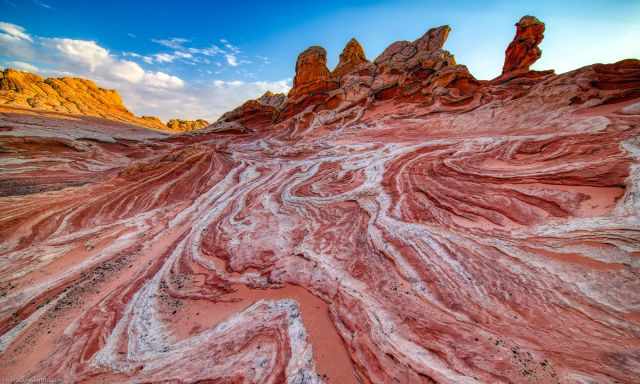 White Pocket stone layers completely twisted