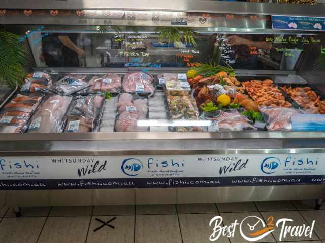 The best fish shop in Airlie Beach.
