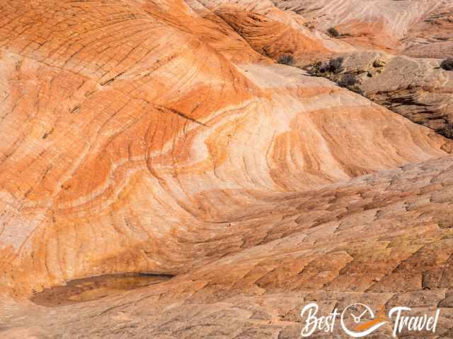 The colourful pattern on the Candy Cliffs