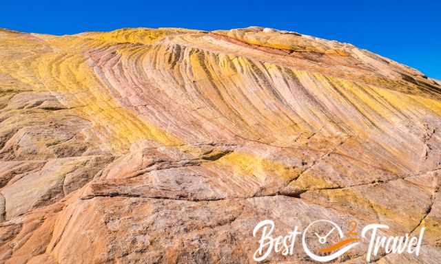 Yellow, white, and red sandstone at Yellow Rock