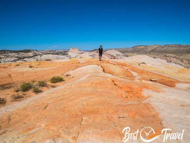 The west side of Yellow Rock is orange on the top.