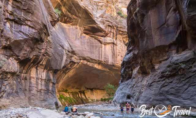 A mum and her daughters in the Narrows