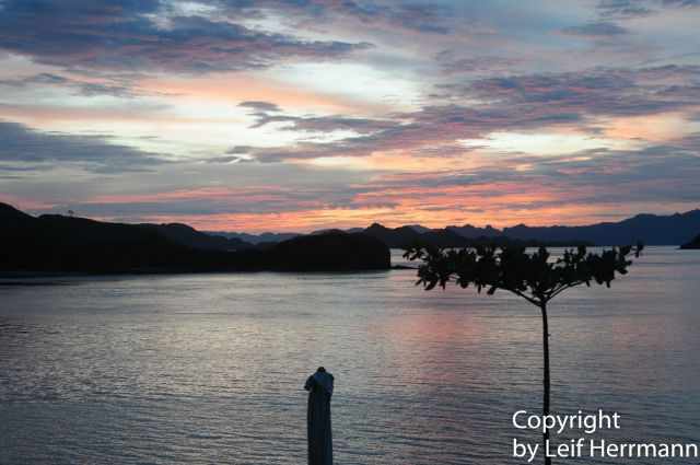 A colourful sunset in Rinca.