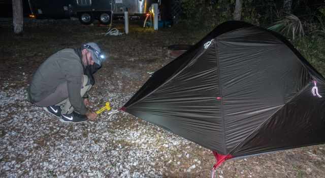 Stake Hammer to pitch the tent