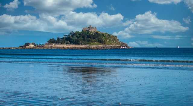 The Mount in the Summer - sunny with white clouds